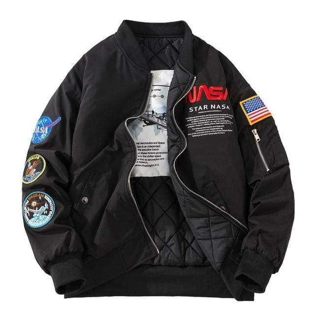 MC Korea Store Store BOMBERS & JACKETS Black / S NASA Patchwork FW Bomber Jacket