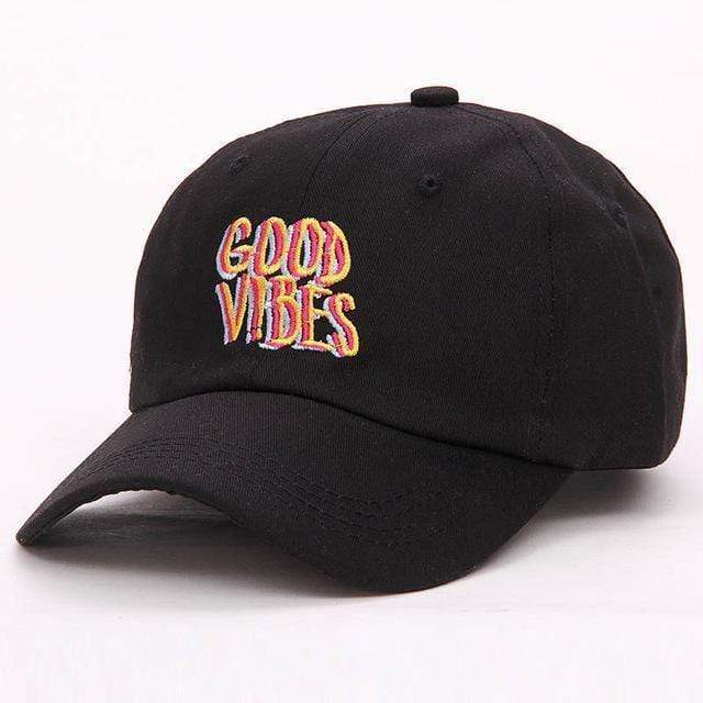 Guangzhou hat factory HATS Black / One Size Good Vibes Dad Hat