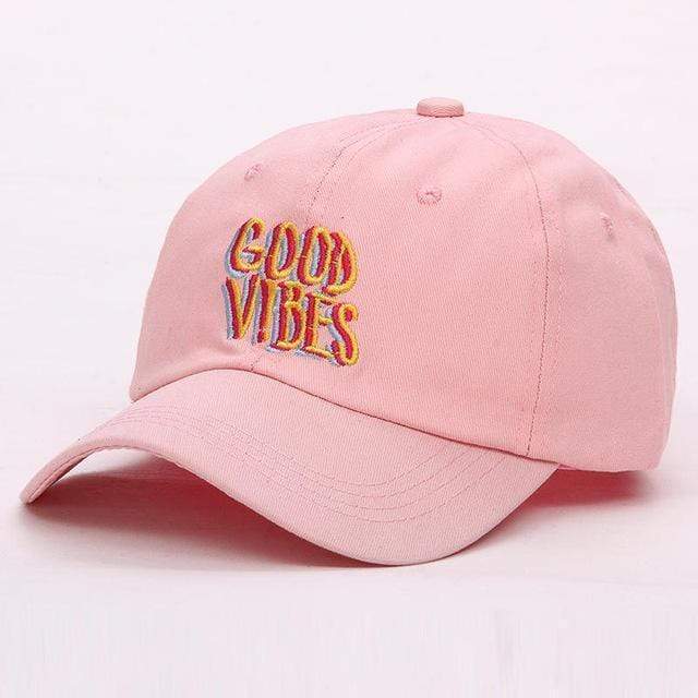 Guangzhou hat factory HATS Pink / One Size Good Vibes Dad Hat