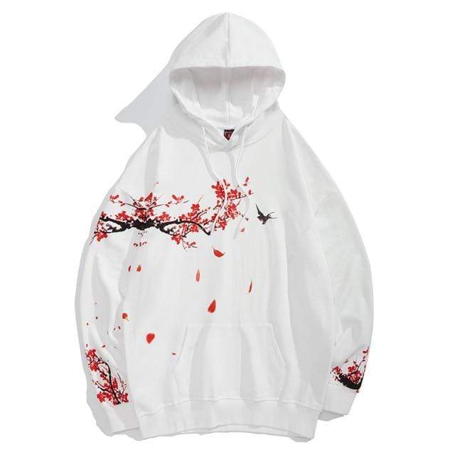 Kos Shipping Store HOODIES & SWEATSHIRTS white / S Red Blossom Hoodie